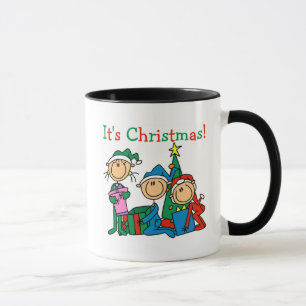 Caneca Crianças de fotos de Natal São Camisetas e present