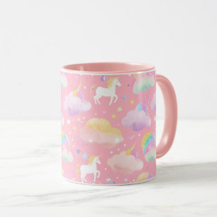 Caneca Crianças mágicas de aniversário de unicórnio arco-