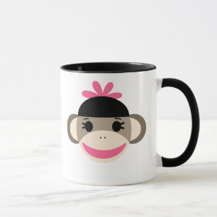 Caneca Crianças Personalizadas Sock Monkey Mug