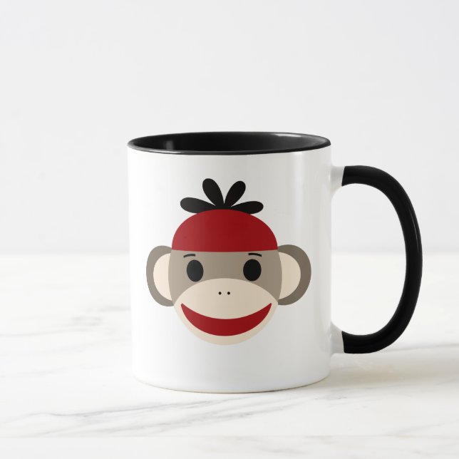Caneca Crianças Personalizadas Sock Monkey Mug (Direita)