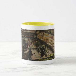Caneca crianças que fazem assaltos