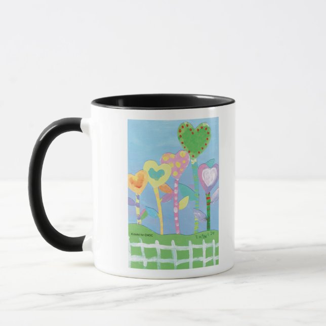 Caneca CriançasArt para COC - Corações com Cerca de Picke (Esquerda)