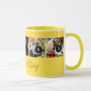 Caneca Criar seus próprios dizem seu amarelo das imagens