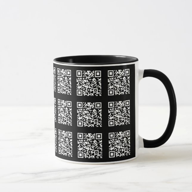 Caneca Criar um Padrão de Código QR em Título | Cor editá (Direita)