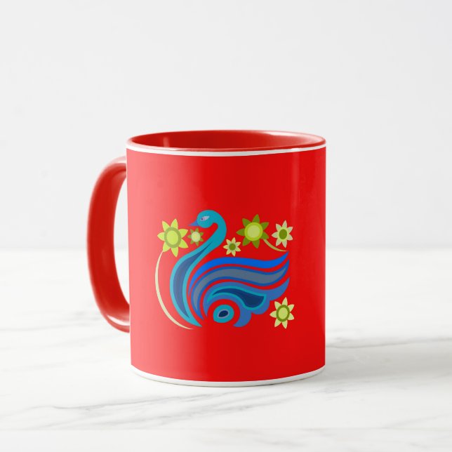 CANECA CRIATIVA DE PÁSSARO PARA PRESENTE (Frente Esquerda)
