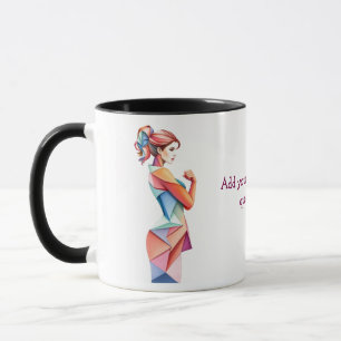 Caneca Crie a sua citação do dia das mulheres inspiradora