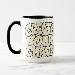 Caneca Crie Seu Caos — Criatividade Artística e Abstrata