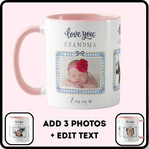 Caneca Crie seu próprio Amor Você Vovó 3 Foto Fofo
