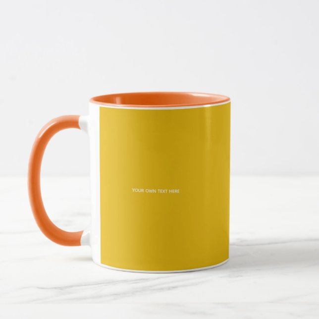 Caneca Crie Seu Próprio Design Amarelo Personalizado (Esquerda)