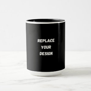Caneca Crie seu próprio design personalizado preto