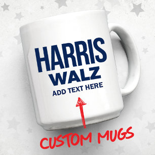 Caneca Crie seu próprio Harris Walz 2024