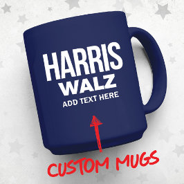 Caneca Crie seu próprio Harris Walz 2024