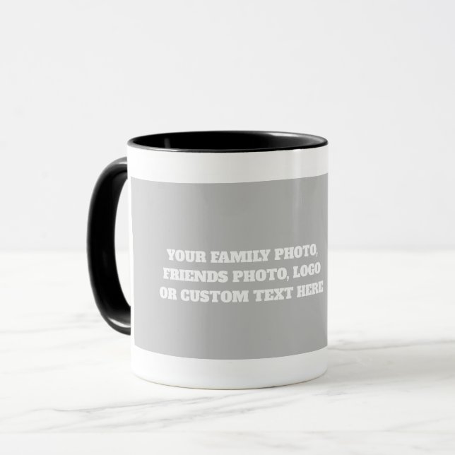 Caneca Crie seu próprio LOGOTIPO de Fotografia Personaliz (Frente Esquerda)