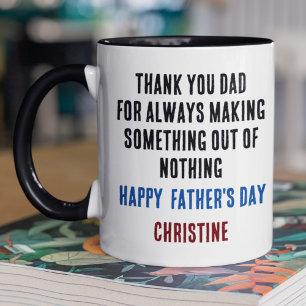 Caneca Crie Seu Próprio Obrigado Pai Presente