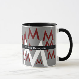 Caneca crie seu próprio padrão inicial/de letra