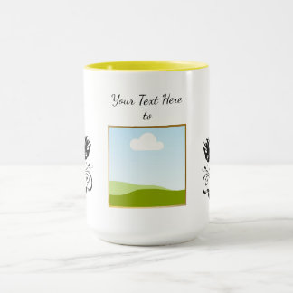 Caneca Crie seu próprio texto de modelo personalizado
