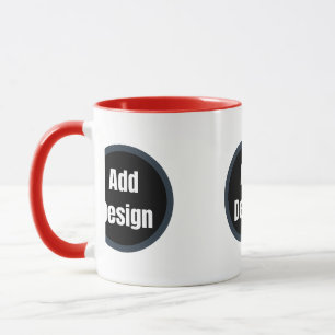 Caneca Crie sua própria cinza escura azul personalizada