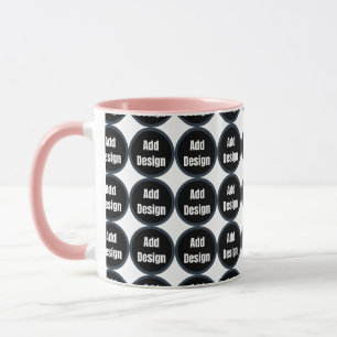 Caneca Crie sua própria cinza escura azul personalizada