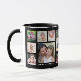 Caneca Crie Sua Própria Colagem De Fotos Da Família 15 Pr