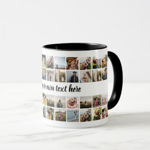 Caneca Crie sua própria colagem de fotos personalizada