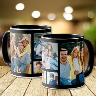 Caneca Crie Sua Própria Colagem de Imagens com 5 Fotos Pr