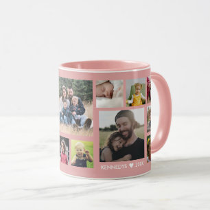 Caneca Crie Sua Própria Colagem Fotográfica Da Família 15