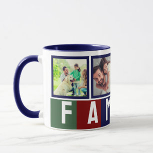 Caneca Crie sua própria coleção de fotos da família moder