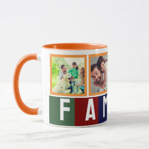 Caneca Crie sua própria coleção de fotos da família moder