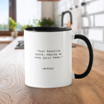 Caneca Crie sua própria cotação personalizada<br><div class="desc">Crie sua própria caneca de café personalizada. Apresenta uma tipografia personalizável minimalista de máquina de escrever.</div>