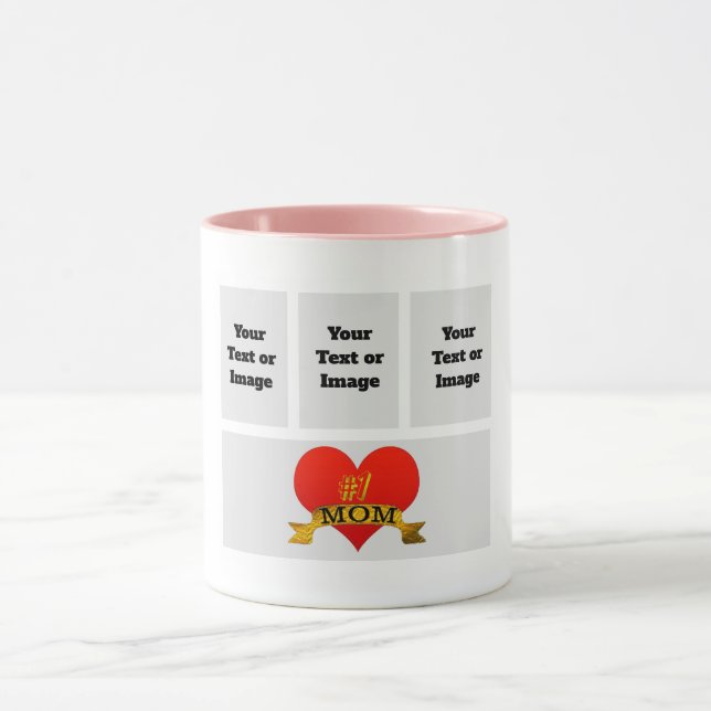 Caneca Crie sua própria foto de Dia de as mães personaliz (Centro)