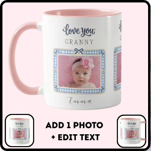 Caneca Crie Sua Própria Foto de Vovó Amor Você Avó Fofa e