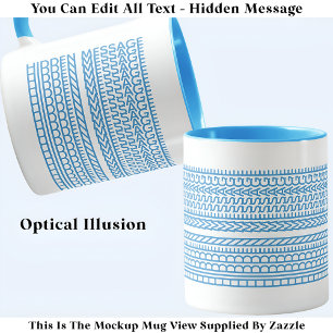 Caneca Crie sua própria mensagem oculta curta personaliza