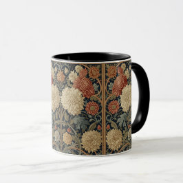 Caneca Crisântemos de William Morris Arte Floral Art Nouv