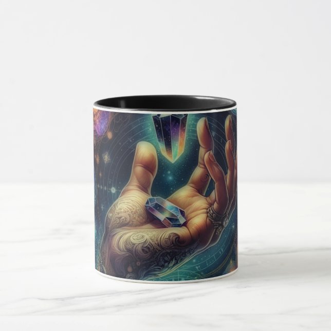 Caneca Cristal Celestial na Galáxia Spacy da Palma da Mão (Centro)