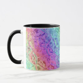 Caneca cristal de arco-íris congelado :