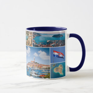 Caneca Croácia   Hrvatska   Colagem de Fotografias Viagem