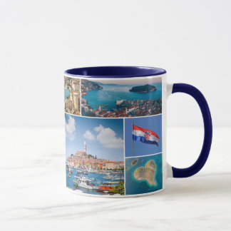 Caneca Croácia | Hrvatska | Colagem de Fotografias Viagem