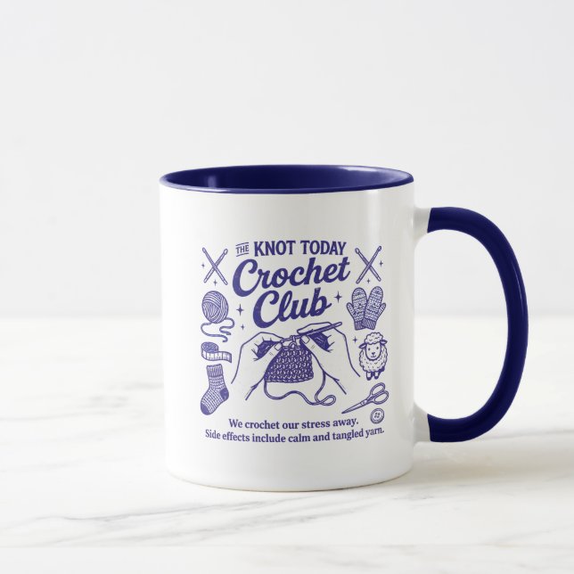 Caneca Crocheter Funny Club Cute Knitting Lovers (Direita)