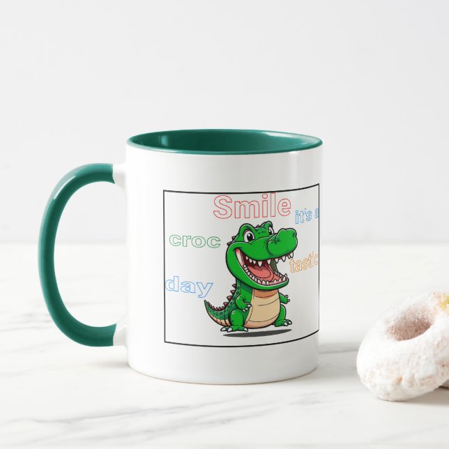 Caneca Crocodilo-da-índia (Com Donut)