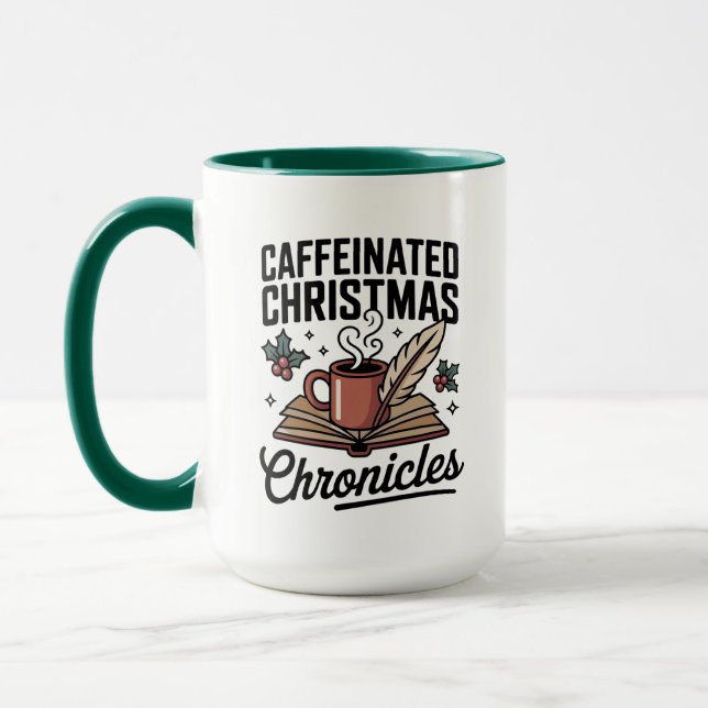 Caneca Crônicas de Natal Cafeinadas Diversão de Fé (Esquerda)