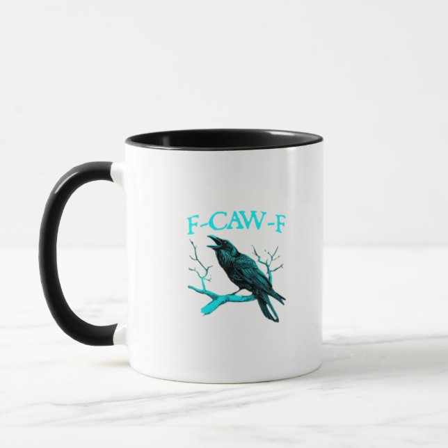 Caneca Crow F-Caw-F Funny Bird Retro (Esquerda)