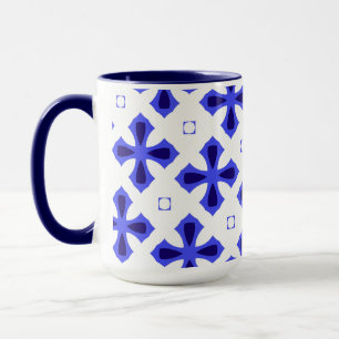 Caneca Cruz Azul e Branca Modernos
