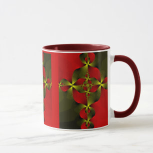 Caneca Cruz carmesim da folha