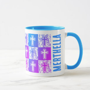 Caneca Cruz de Páscoa Cristã Personalizada