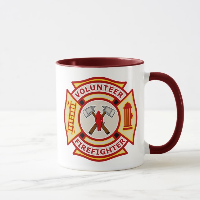 Caneca Cruz maltesa do sapador-bombeiro voluntário (Direita)