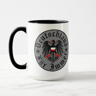 Caneca Cruzamento alemão/Alemanha para sempre/águia/ferro