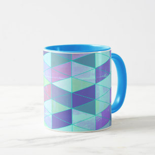 Caneca Cubos em Triângulos Padrão Geométrico