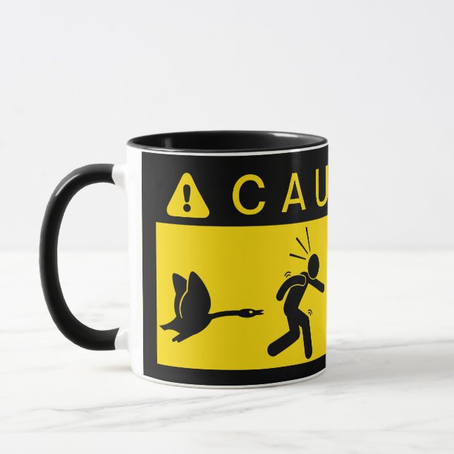 Caneca Cuidado: Atacando os gansos (Esquerda)