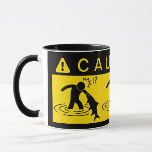 Caneca Cuidado: Atacar Peixe