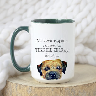 Caneca Cuja Cana-de-Cana Engraçada Borda Terrier Humor Cã